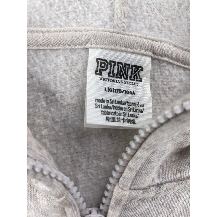 Womens Victoria’s Secret PINK Grey Zip Up Jacket Size Large