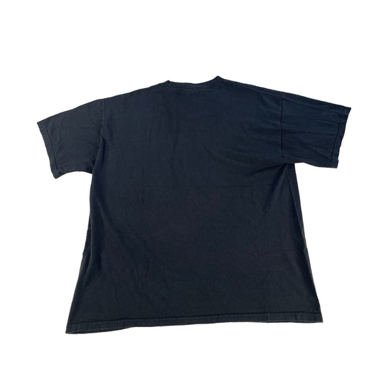 Mens Vintage Liquid Blue ‘Amped Up’ Black Graphic T Shirt Size XL