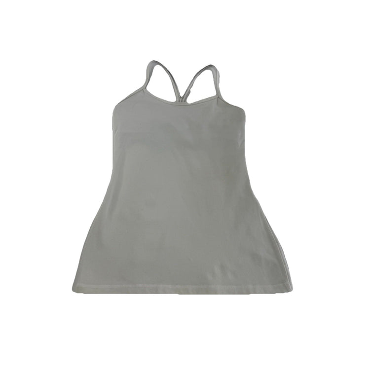 Lululemon White Racerback Tank Top Size 6