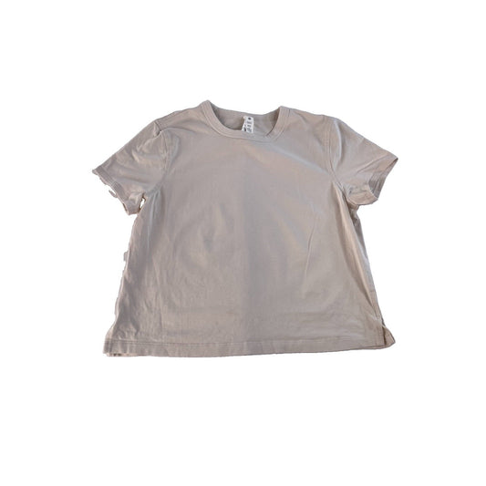 Womens Lululemon Short Sleeve Crewneck T-Shirt Beige Tan Size 4