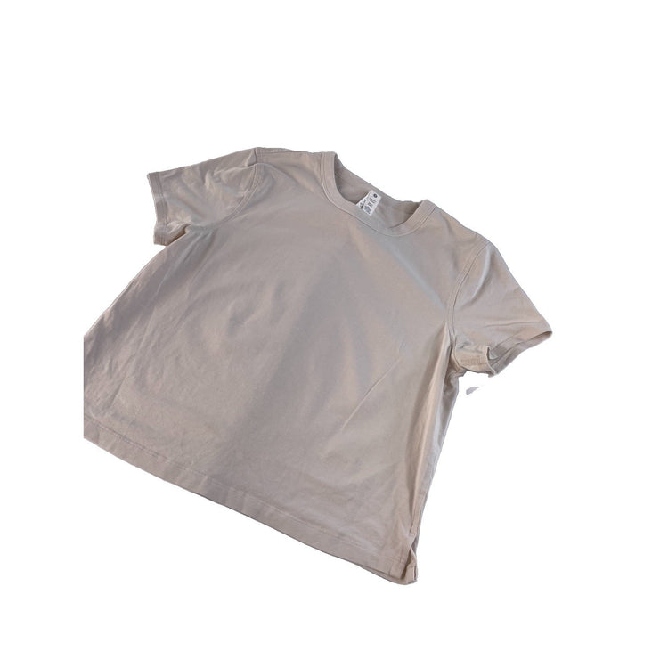 Womens Lululemon Short Sleeve Crewneck T-Shirt Beige Tan Size 4