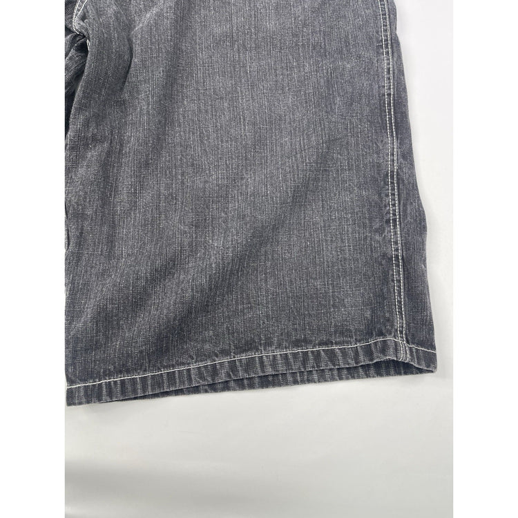 Y2K Black Dark Wash Denim Southpole Baggy Shorts 46x17