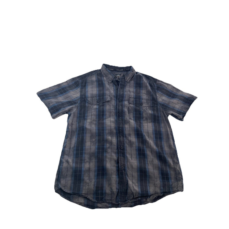 Men’s Harley Davidson Genuine Motorclothing Plaid ButtonUp SS Shirt Size L