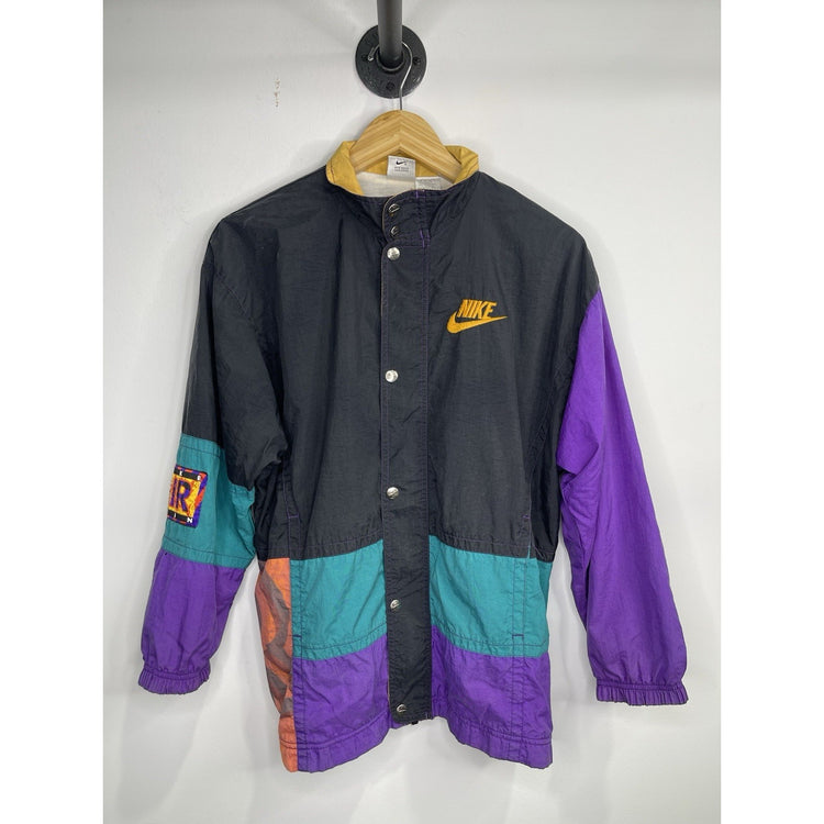 Vintage 90s Kids Nike Air Multicolor Sz L 14-16 Zip Up Wind Breaker