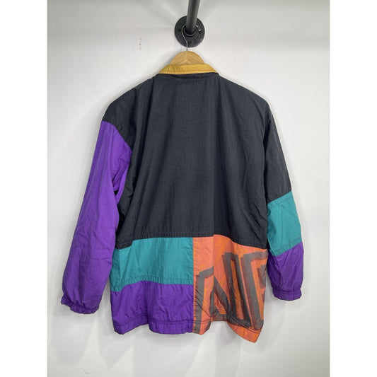 Vintage 90s Kids Nike Air Multicolor Sz L 14-16 Zip Up Wind Breaker