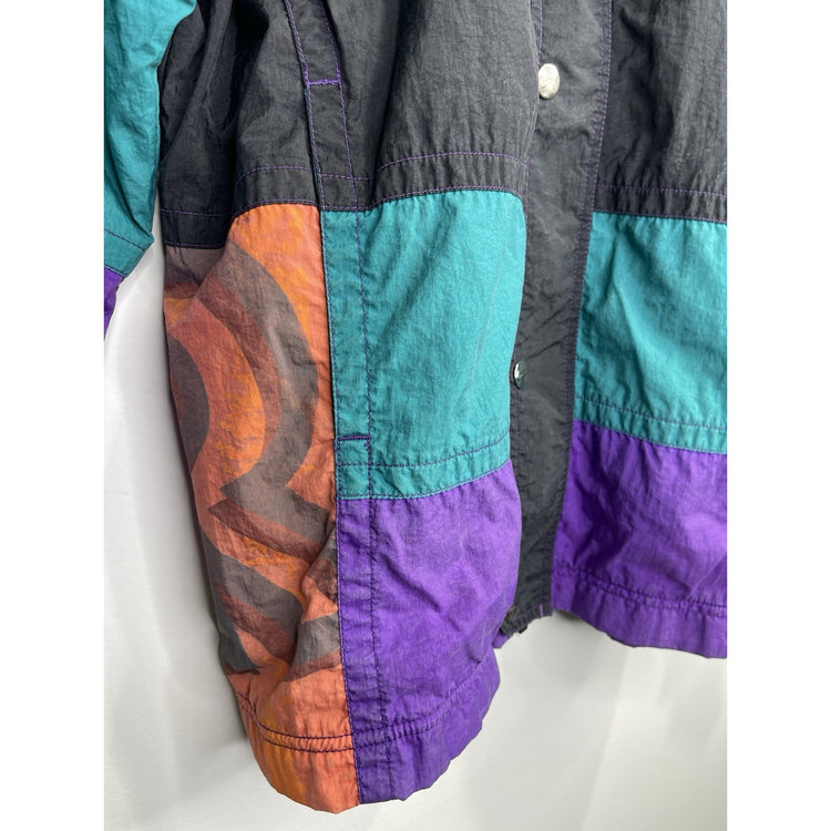Vintage 90s Kids Nike Air Multicolor Sz L 14-16 Zip Up Wind Breaker