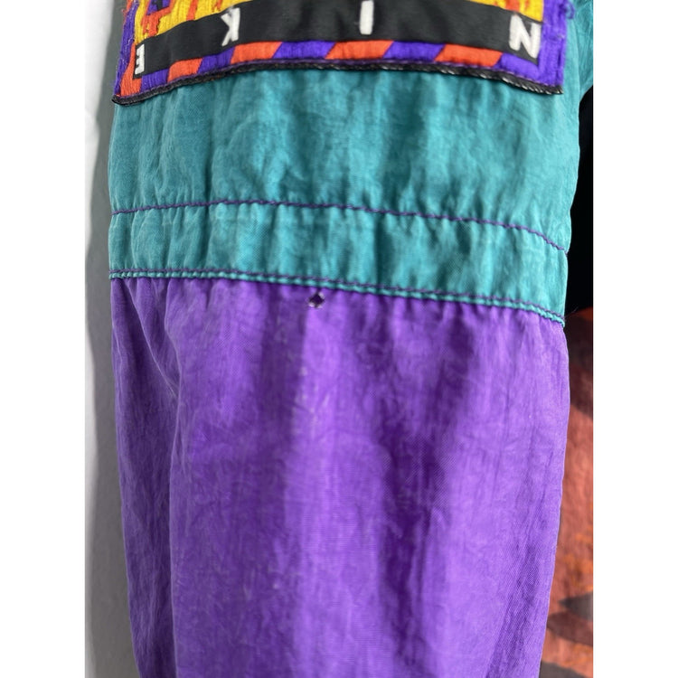 Vintage 90s Kids Nike Air Multicolor Sz L 14-16 Zip Up Wind Breaker