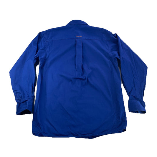 Mens Ariat CLassic Baby Blue ButtonUp LongSleeve Work Shirt Size S