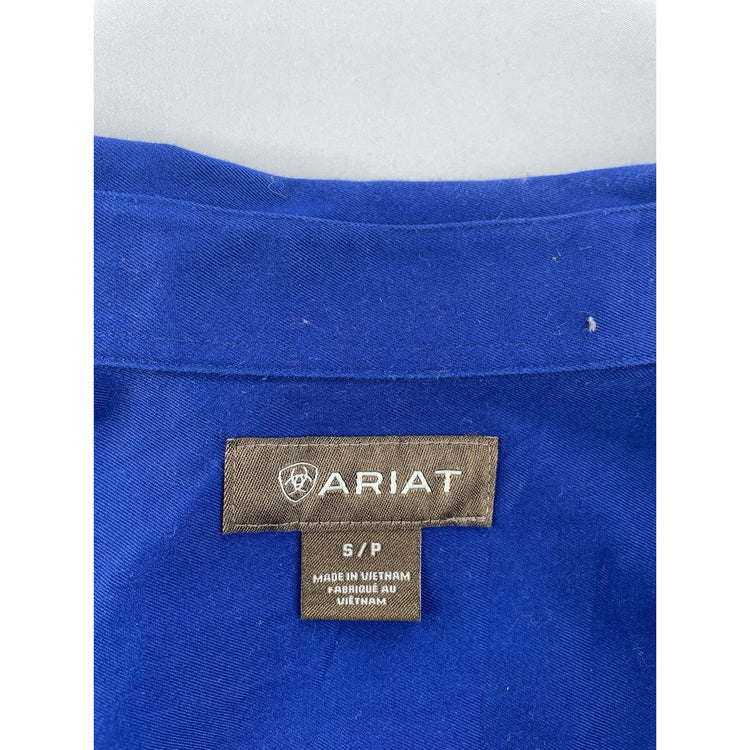 Mens Ariat CLassic Baby Blue ButtonUp LongSleeve Work Shirt Size S