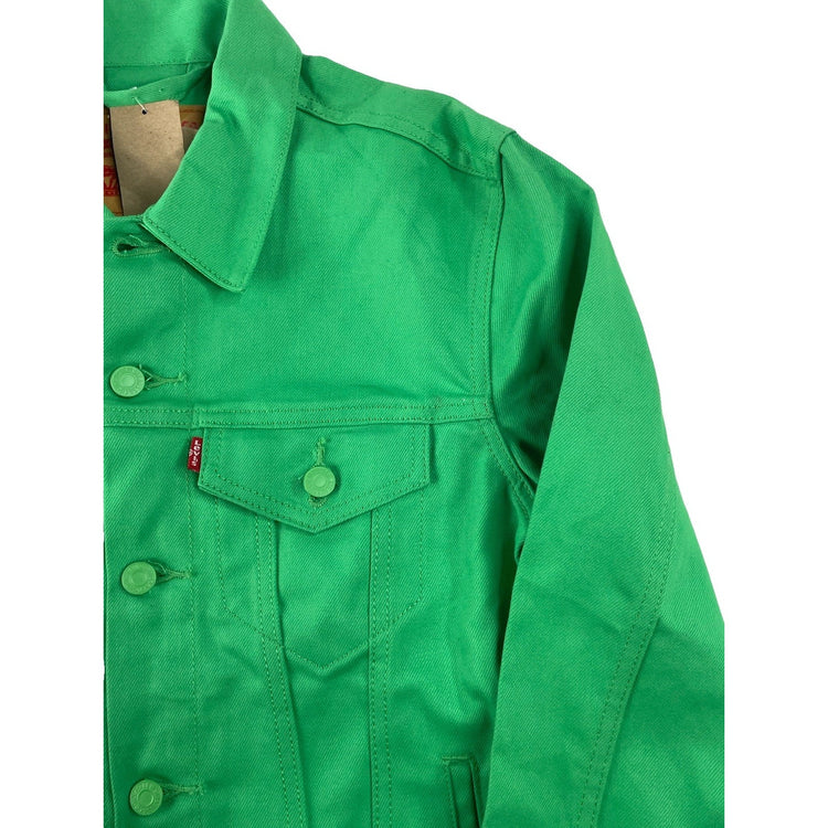 Mens Levi’s Green Button Up Jean Jacket Size Small