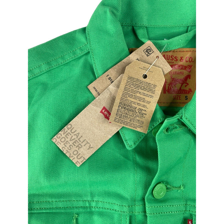 Mens Levi’s Green Button Up Jean Jacket Size Small