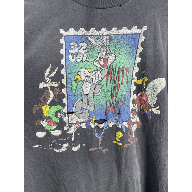 Vintage 1997 Looney Tunes Stamp Collection Bugs Bunny Graphic T-Shirt  Size L/XL