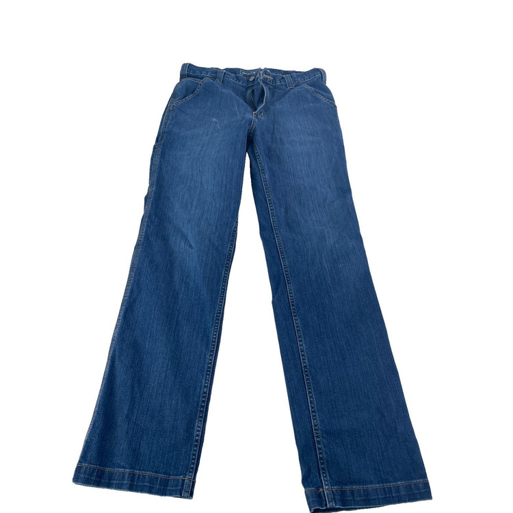 Mens Carhartt Relaxed Fit Carpenter Blue Jeans Size 32x32