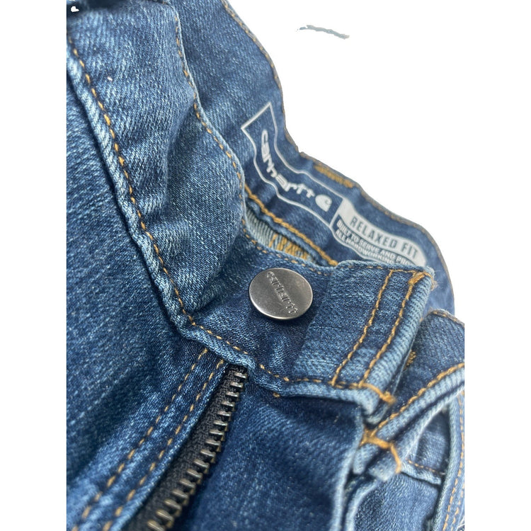 Mens Carhartt Relaxed Fit Carpenter Blue Jeans Size 32x32