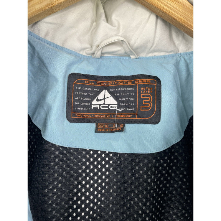 Vintage Women’s Light Blue Nike ACG Outer Layer 3 Outerwear Jacket Sz L (12-14)