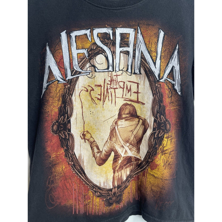 Adult Vintage 2007 The Emptiness Alesana Offical Band Graphic Black T Shirt Sz S