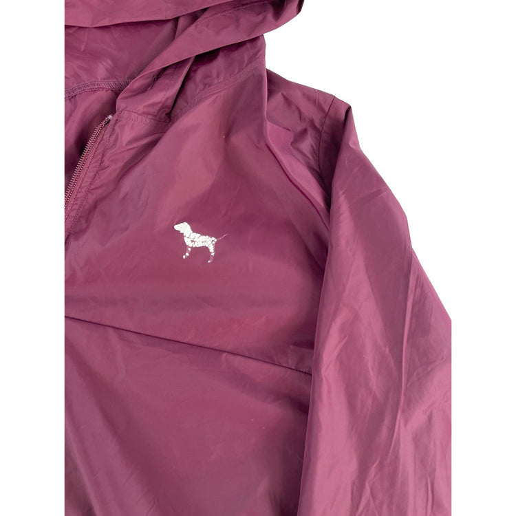 Womens Victoria's Secret PINK Lightweight Nylon Windbreaker Anorak Jacket Size M