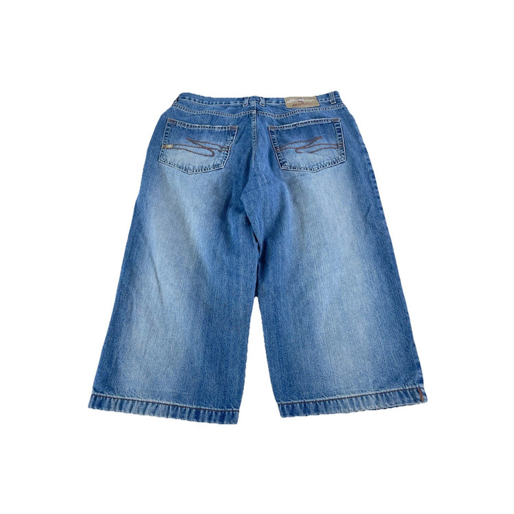 Mens South Pole Blue Denim Bermuda Jean Shorts Size 34