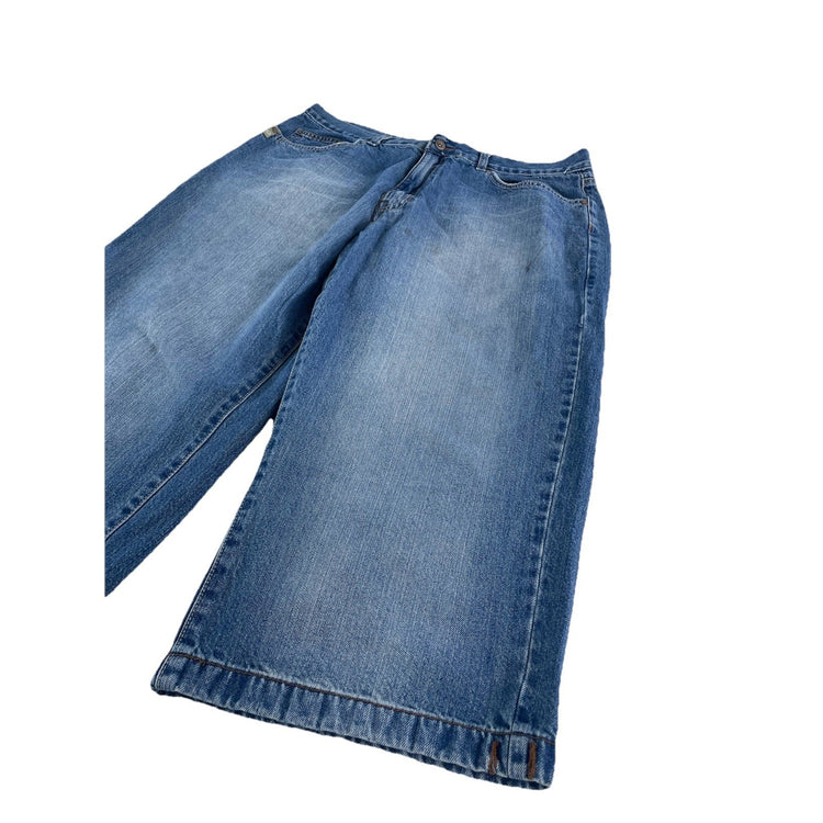 Mens South Pole Blue Denim Bermuda Jean Shorts Size 34
