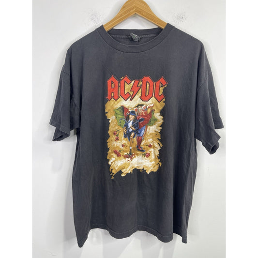 Men’s Vintage AC/DC No Bull Black T-Shirt 1997 Band Tee Double Side Sz XL