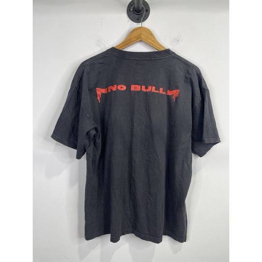 Men’s Vintage AC/DC No Bull Black T-Shirt 1997 Band Tee Double Side Sz XL