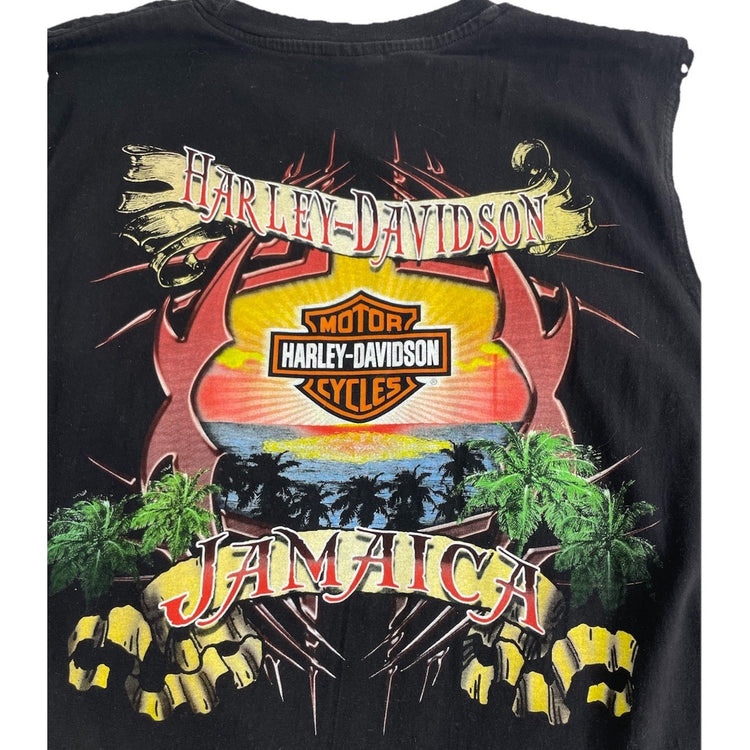 Mens Harley Davidson Motorcycle Black Jamaica Tank Size Xl