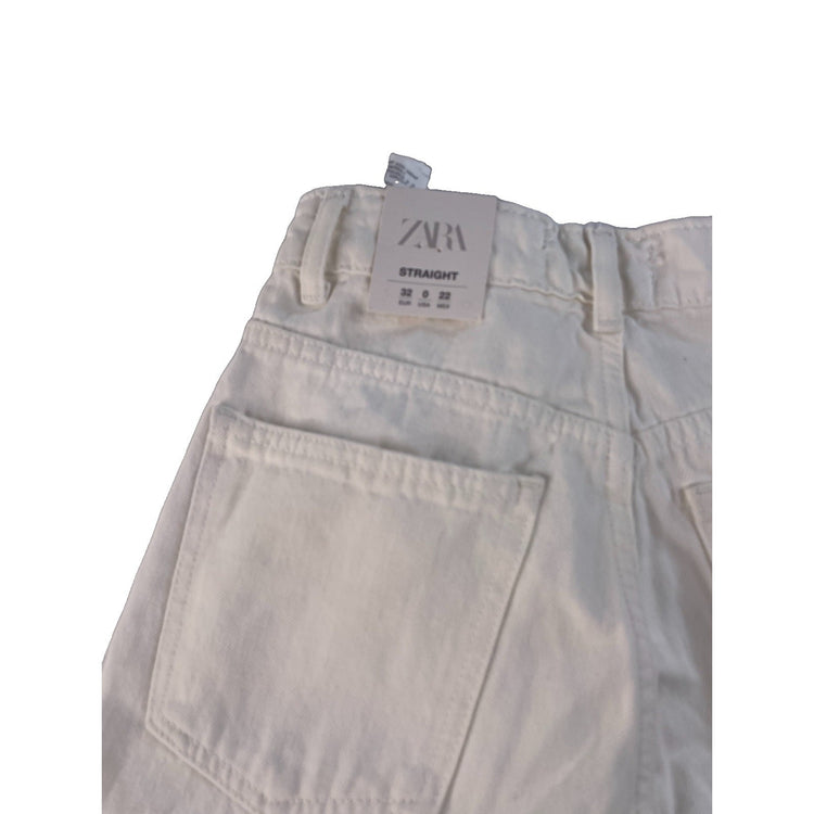 Womens Zara White High Rise Denim Jeans Size 0