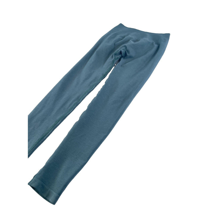 Women's Alphalete Seamless Ruched High-Waisted Leggings Blue-Green Size M