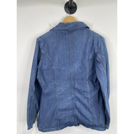 Vntg Womens Sears Fashion Japan 60’s Denim Jean Jacket Blue Womens Sz 16 Blazer