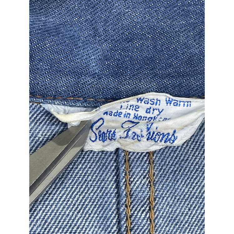 Vntg Womens Sears Fashion Japan 60’s Denim Jean Jacket Blue Womens Sz 16 Blazer
