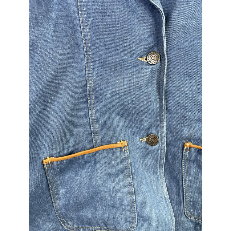 Vntg Womens Sears Fashion Japan 60’s Denim Jean Jacket Blue Womens Sz 16 Blazer