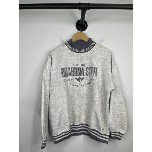Men’s VTG Traditional Oklahoma State Cowboy Classic Gray Sweatshirt Sz L
