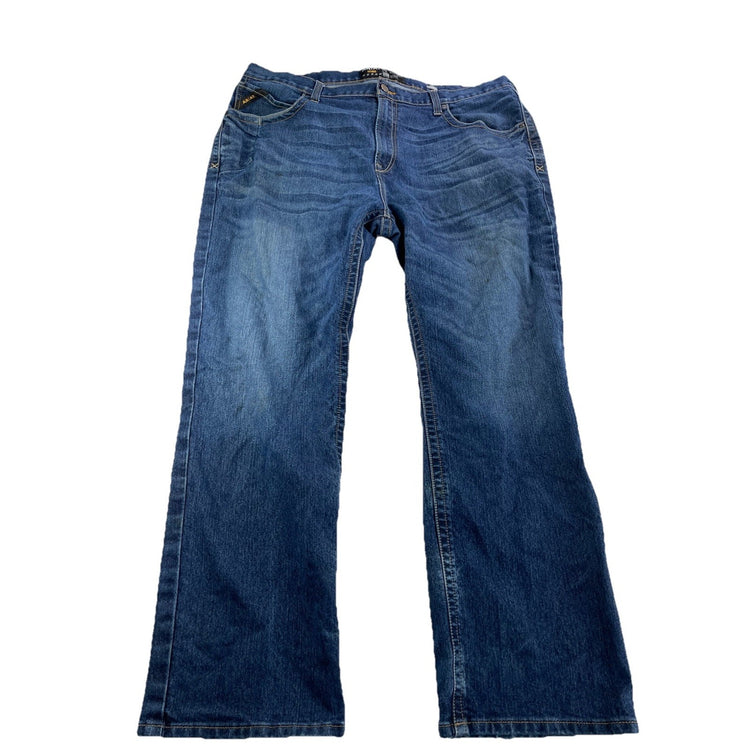 Men’s Ariat Rebar Relaxed Boot Denim Blue Jeans Size 44x32