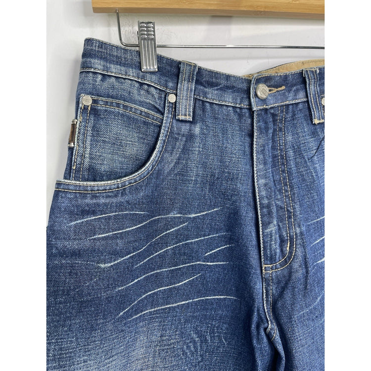 Men’s Vintage Phat Farm Loose Jeans Denim Blue Streetwear Y2K Jeans 32x31