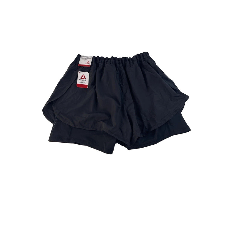 Womens Reebok Black Relaxed Fit Running Shorts Size XL