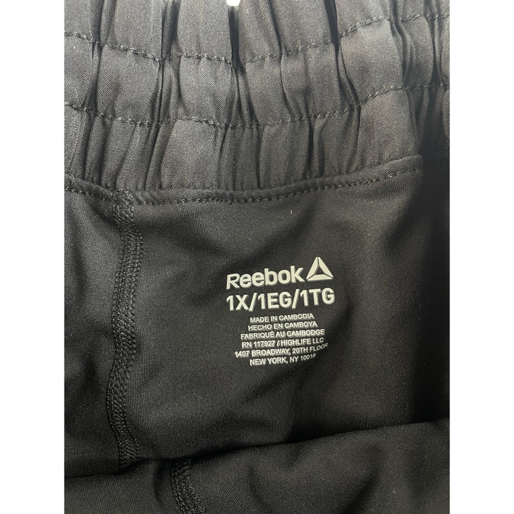 Womens Reebok Black Relaxed Fit Running Shorts Size XL