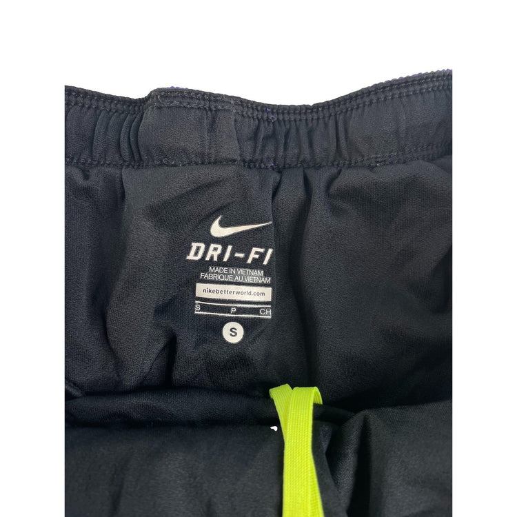 Women's Nike Dri-Fit Athletic Running Shorts, Purple with Neon Trim, Size S