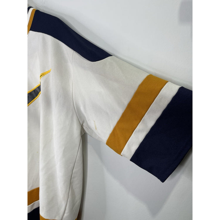 Men’s Vintage Nike Hockey Blue, White And Yellow Jersey Sz XL