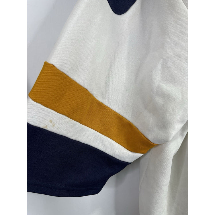 Men’s Vintage Nike Hockey Blue, White And Yellow Jersey Sz XL