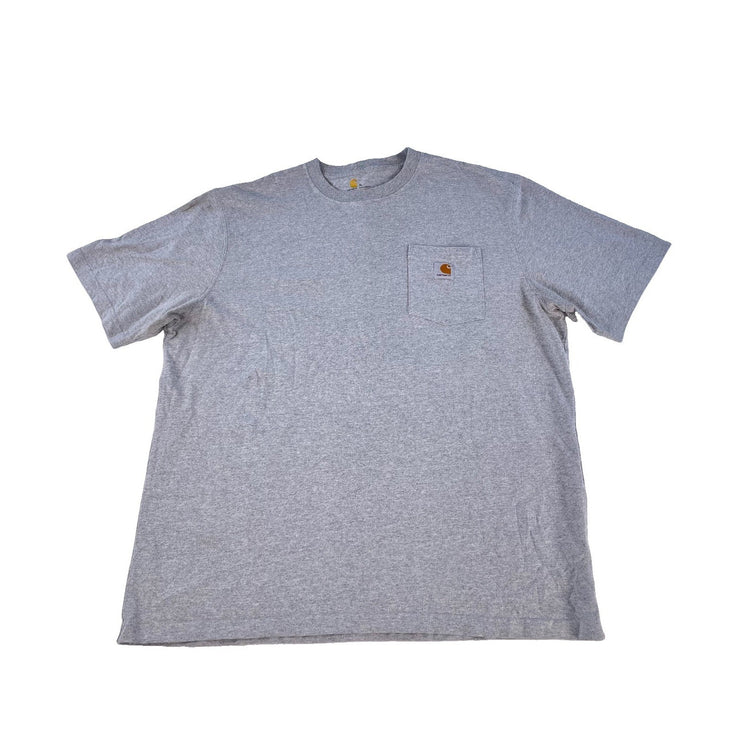 Mens Carhartt Gray Orginal For poor Short Sleeve Pocket T-Shirt Size XL