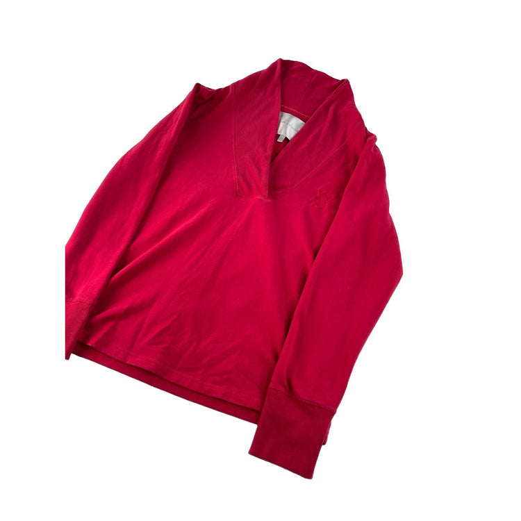Womens Victorias Secret Deep V Red Blouse Size Medium