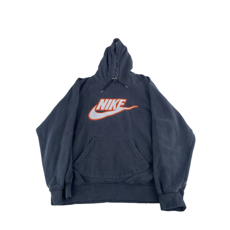 Mens Nike Patched Logo Black Hoodie Size Medium