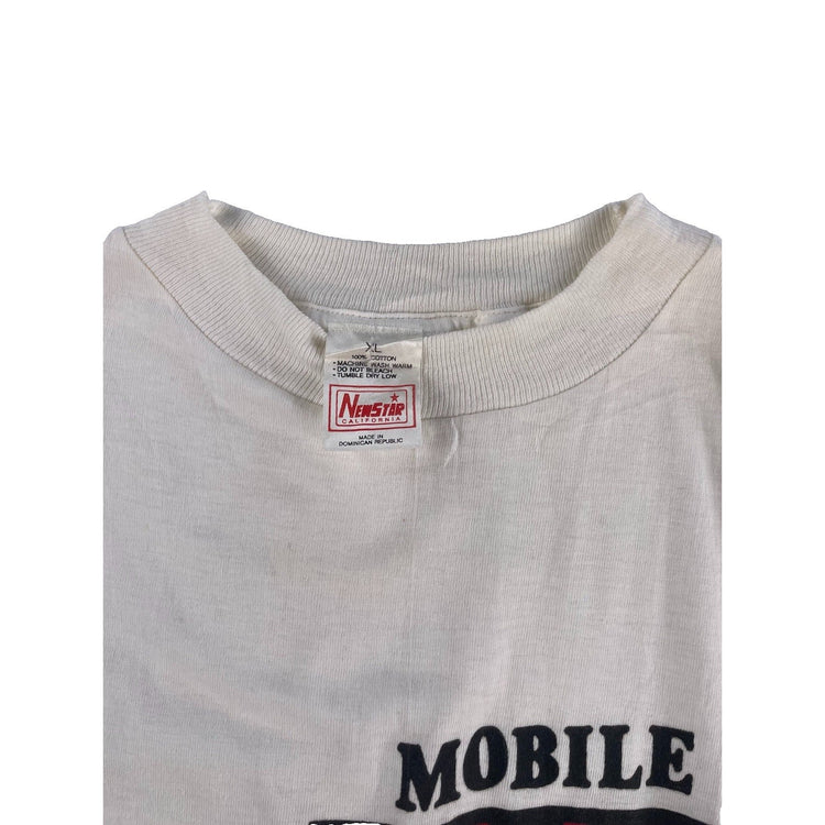 Mens Vintage 1990s White ‘Mobile Scud Missile Launcher’ Graphic T Shirt Size XL