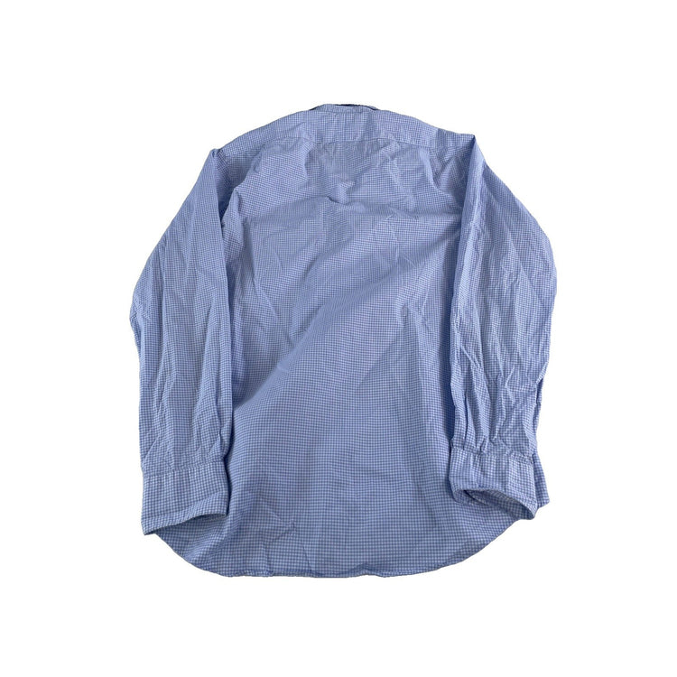 Mens Polo Ralph Lauren Blue & White Button Down Shirt Size Medium
