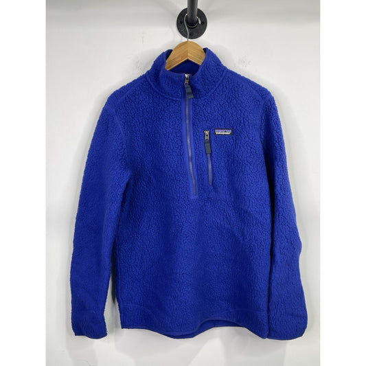 Mens Blue Patagonia Regular Fit Zipper Fleece Mens Size M