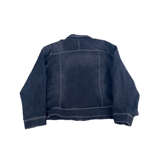 Mens Baccini Dark Wash Denim Jacket W/Contrast Stitching Plus Size 22/24w