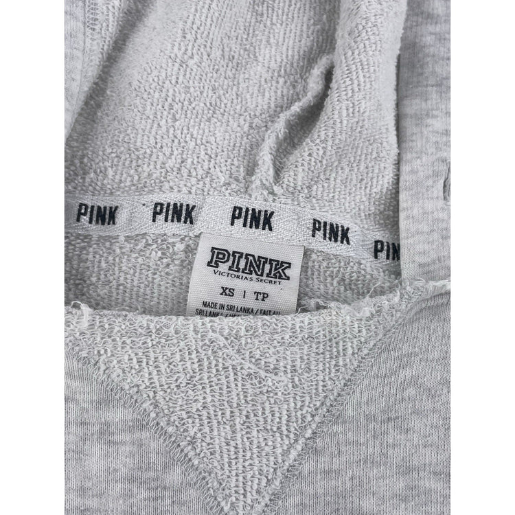 Womens Victoria Secret Light Gray Pullover Hoodie Size XS