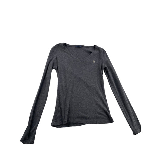 Womens Ralph Lauren Size Small Grey V Neck Sweater