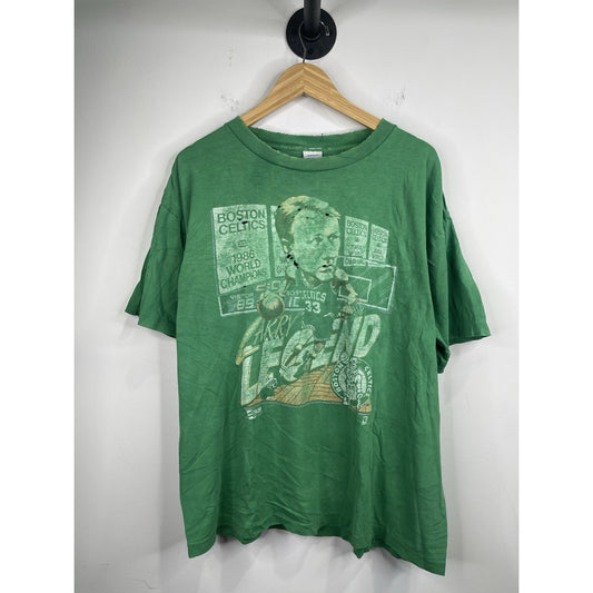 Vintage Larry Bird Boston Celtics T-Shirt Caricature, Sz XL