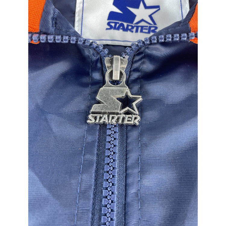 Mens Houston Astros Navy Blue Starter Zip Up Jacket Size XL